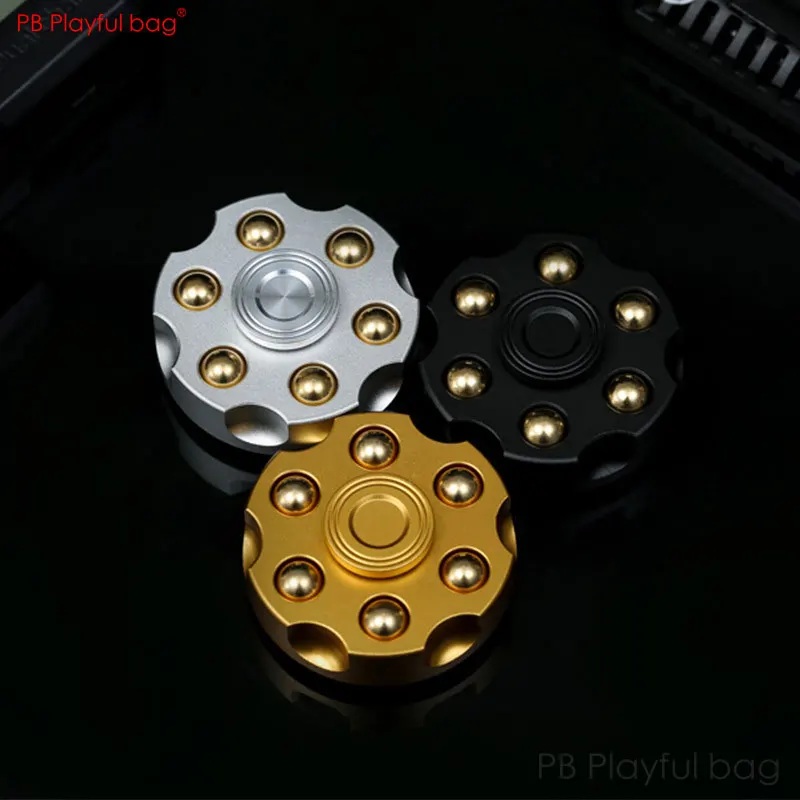 Revolver wheel Metal Spinner Pure brass decompression toy EDC Detachable leisure finger Metal Fingertip gyro TS02