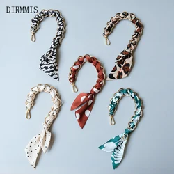 New Fashion Spring Summer Woman Handbag Accessory Part Chains Detachable Replacement Leopard Dot Cotton Scarve Strap Women Chain