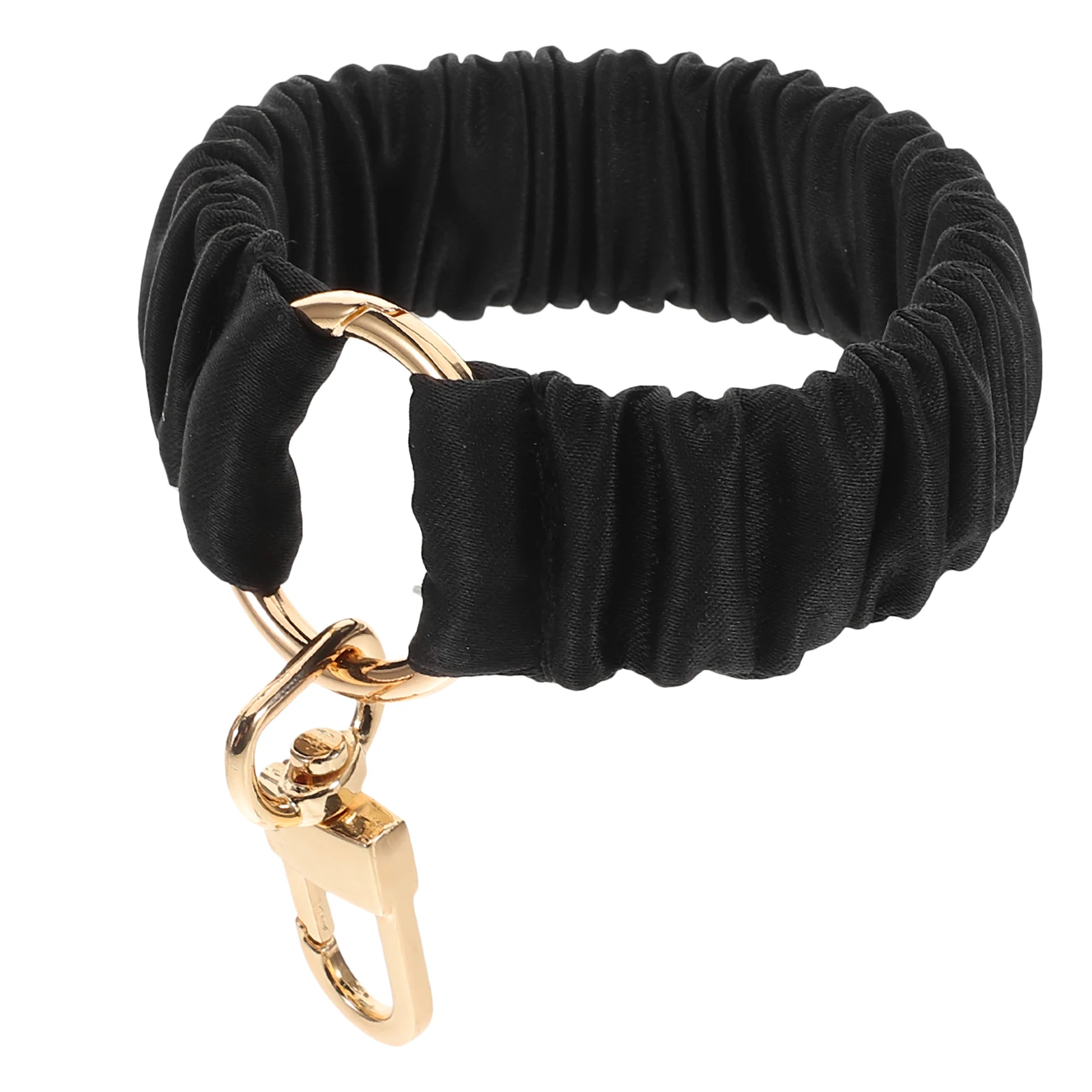 

Wrist Keychain Elastic Wristlet Women Cute Silk Keychains Durable Faux Zinc Alloy Stretchable Wristband Matching Outfits