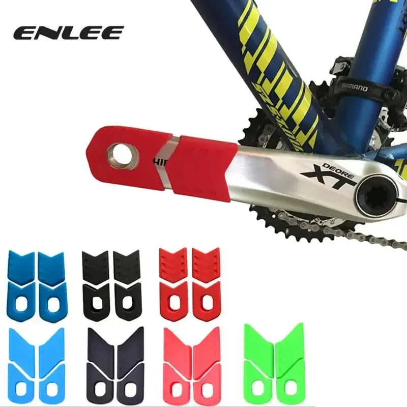 ENLEE 4 pièces/1 ensemble couvercle de protection de manivelle de VTT ensemble de manivelle de vélo vtt couvercle de bras de manivelle de protection accessoires de vélo universels