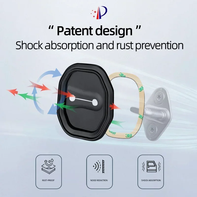 For BMW 1 2 3 5 6 7 Series X1 X2 X3 X4 X5 X6 4PCS Silicone Car Door Lock Buckle Protector Cover  Shock Absorber Accessories