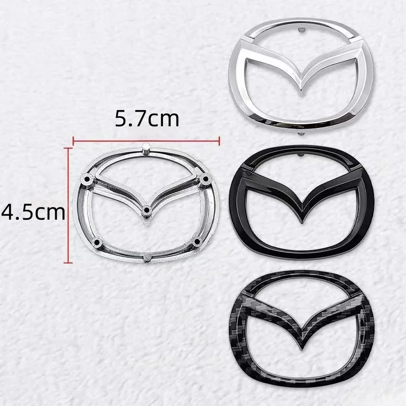 ثلاثية الأبعاد ABS لمازدا 57x45 مللي متر عجلة توجيه سيارة يغطي شعار ملصق عجلة القيادة شارة ملصق مائي التصميم اكسسوارات السيارات