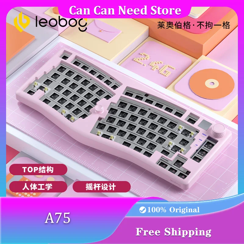 

Leobog Alice A75 Mechanical Keyboard 3Mode Ergonomics Keyboard RGB Hot Swap Customized Kit Alice75 Gamer Keyboard Pc Accessories