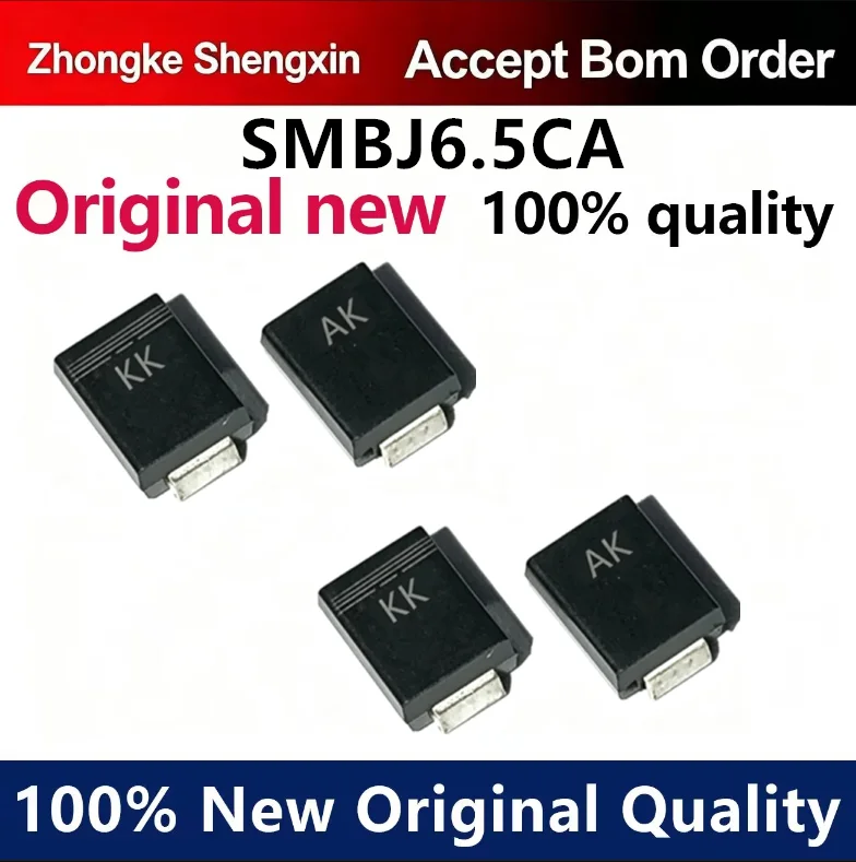 （5pcs-100pcs）Bidirectional SMBJ6.5CA SMB silk screen: KK/AK TVS transient suppression diode
