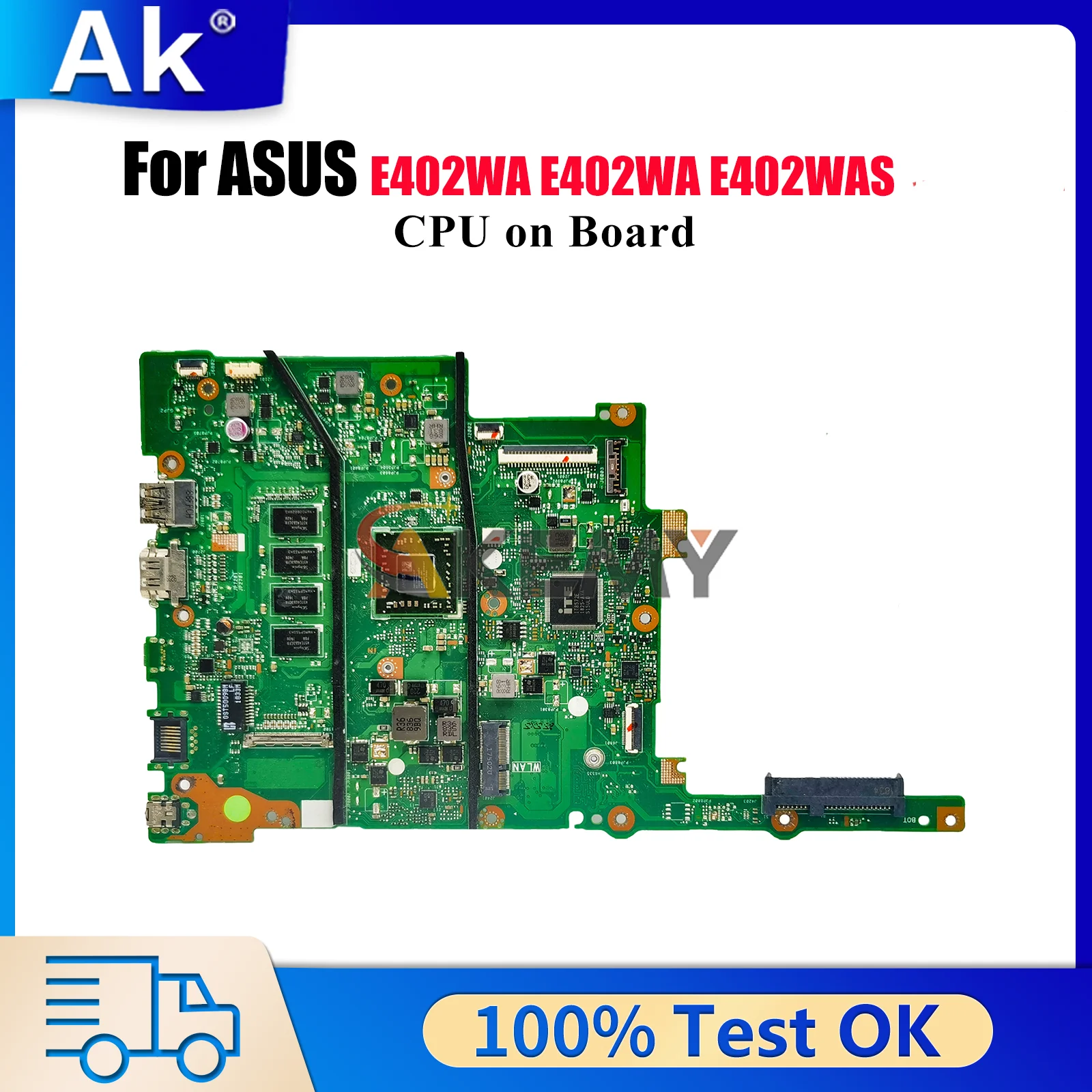 

E402WA Материнская плата для ноутбука ASUS EeeBook E402WAS E402W E402WA Материнская плата для ноутбука с процессором 100% тестирование ОК быстрая доставка stk