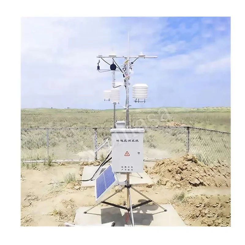 Small Solar Automatic Weather Station With 6 Outdoor Weather Sensors