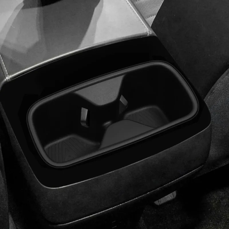 

For 2020-24 Kia Telluride TPE Car Central Armrest Box Rear Cup Holder Water Cup Holder Protective Cover Interior Car Accessories