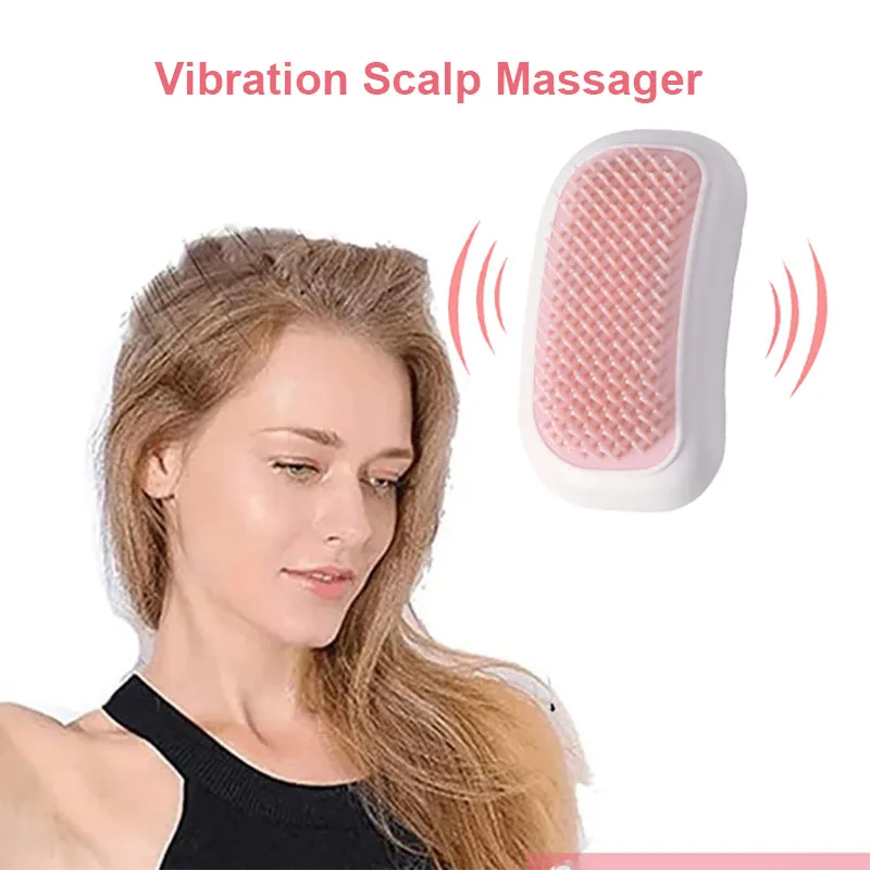 

Anti-Static Electric Head Massager Silicone Scalp Massage Hairbrush Vibrating Pressure Relief Head Relax Care Massage Aid