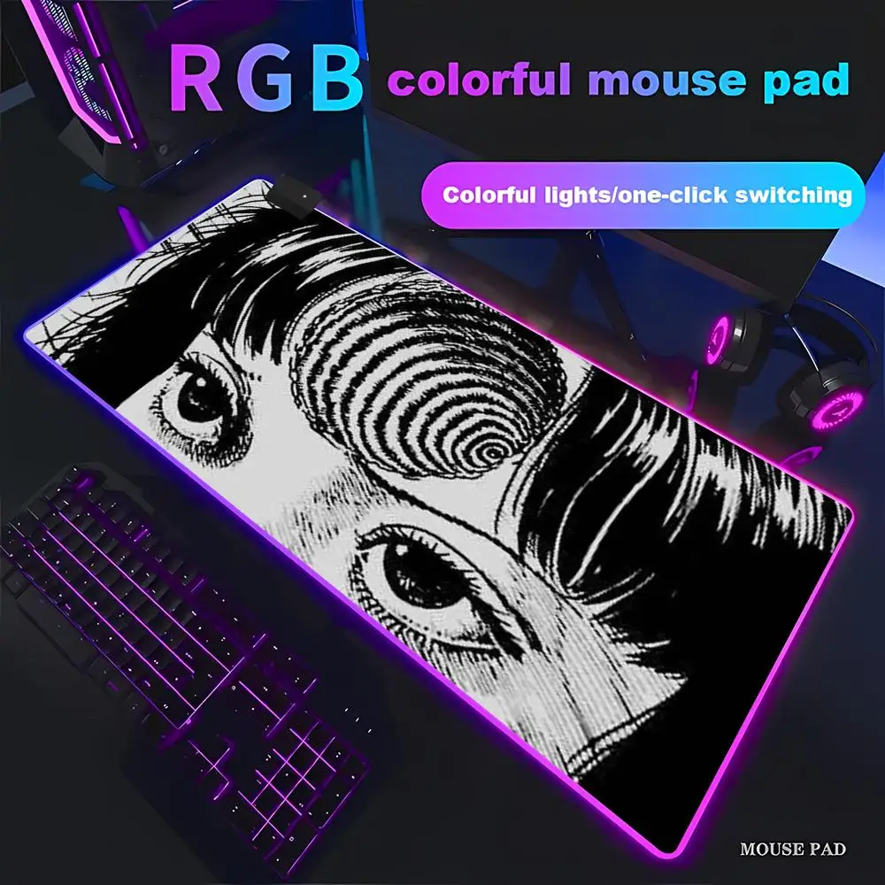 

RGB Manga J-Junji Ito T-Tomie Mouse Pad Non-slip Rubber Gamer Balance Computer Mat Decoracion Deskmat Laptop Office Large XAXC