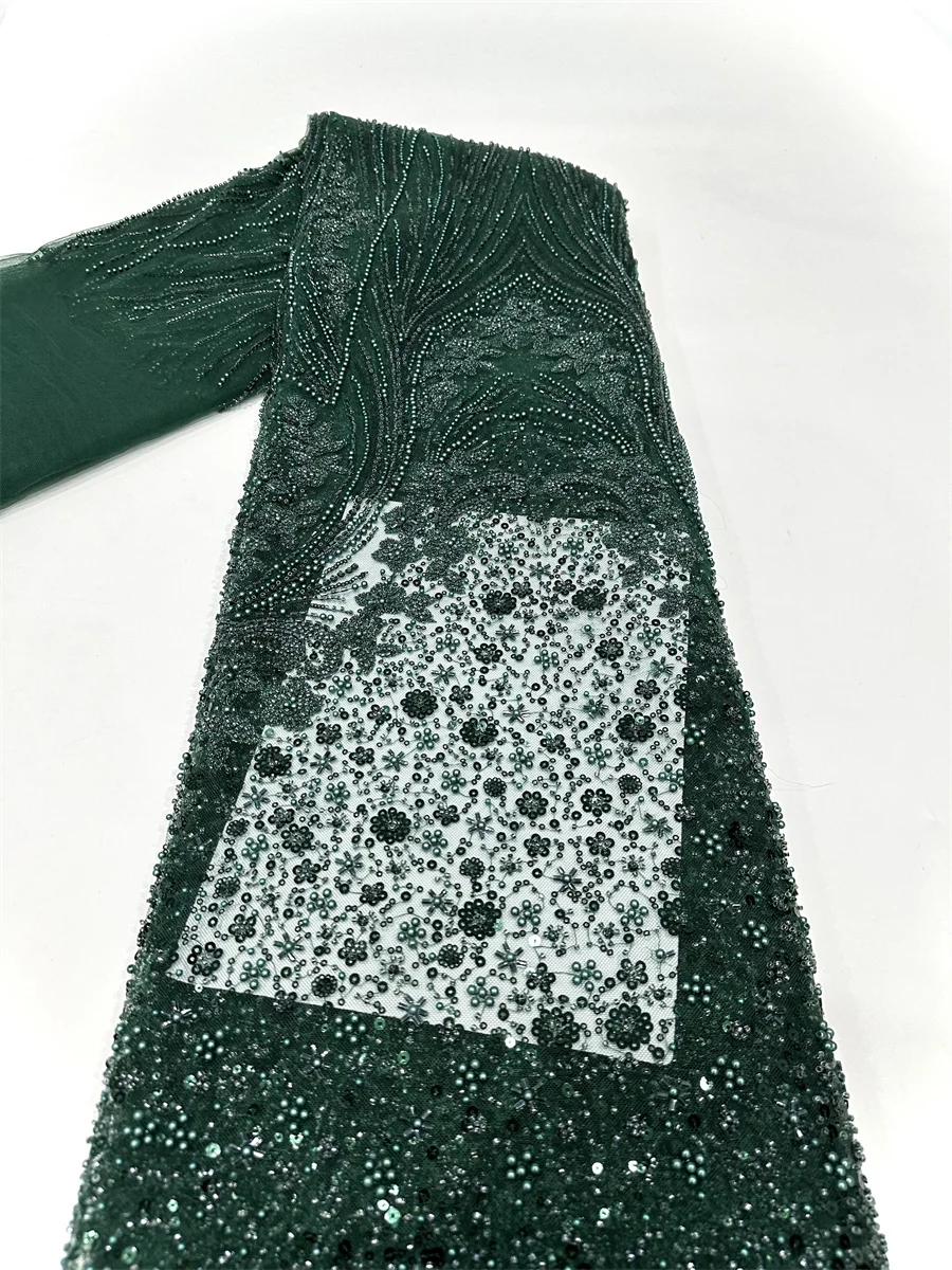 

Fashion French Handmade Groom Lace Fabric 2024 High Quality Lace Embroidery African Sequins Tulle Lace Fabric For Dress