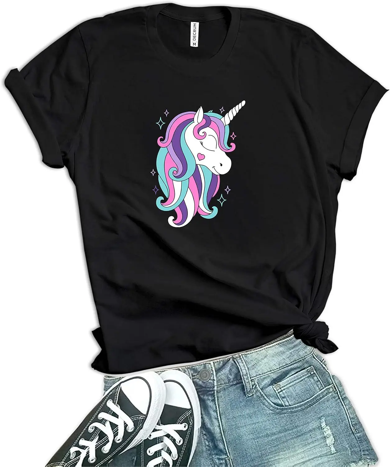 

Unicorn Shirts for Women – Cute Graphic Adult Unicorn Merchandise Gifts for Women's 100% Cotton Streetwear High Quality