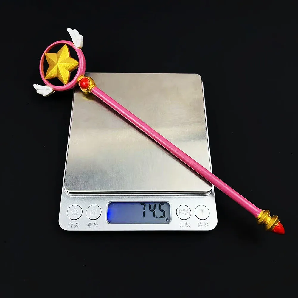 22cm/8.66in cardcaptor sakura varinha mágica menina bonito pássaro cabeça estrela sonho anime periferia prop ornamentos coleção presente de mesa