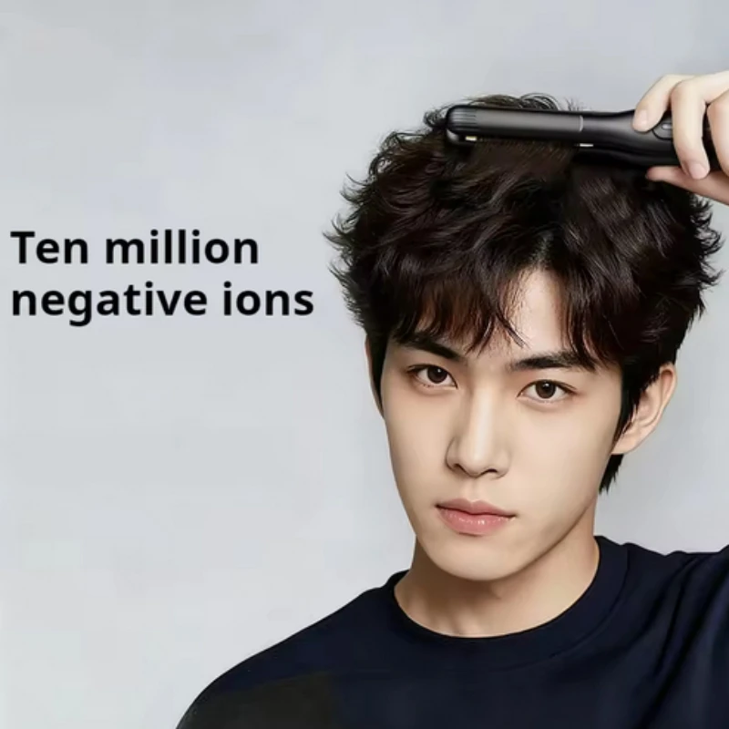 

New Hair Straightener Ceramic Iron Plate with Negative Ion LCD Display Portable Hair Styler for Men Straightening and Curling