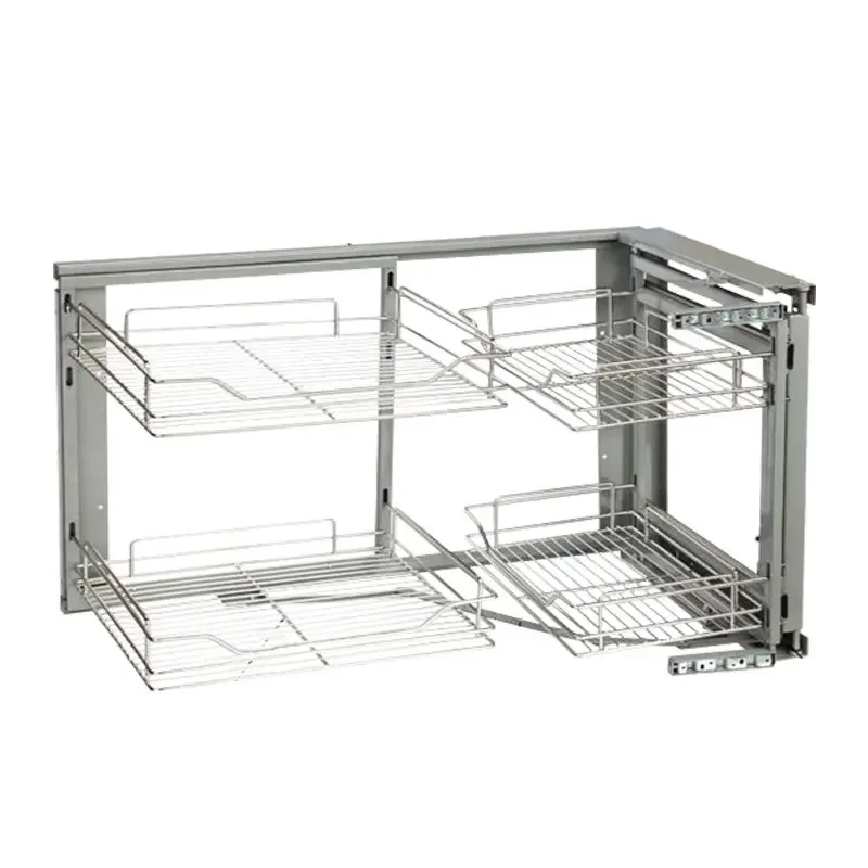 

Pull basket cabinet stainless steel kitchen cabinet kitchen cabinet pull blue shelf corner little monster corner basket