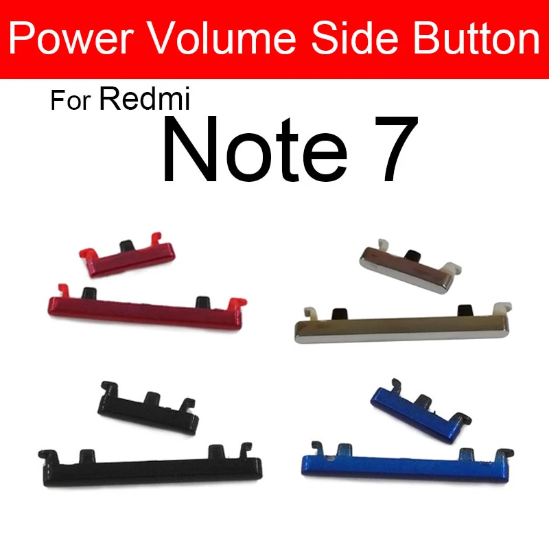 Volume Power ON OFF Buttton For Xaiomi Redmi Note 7 8 7 Pro 8 Pro 8T Power Volume 1 Set Side Key Buttons Repair Parts