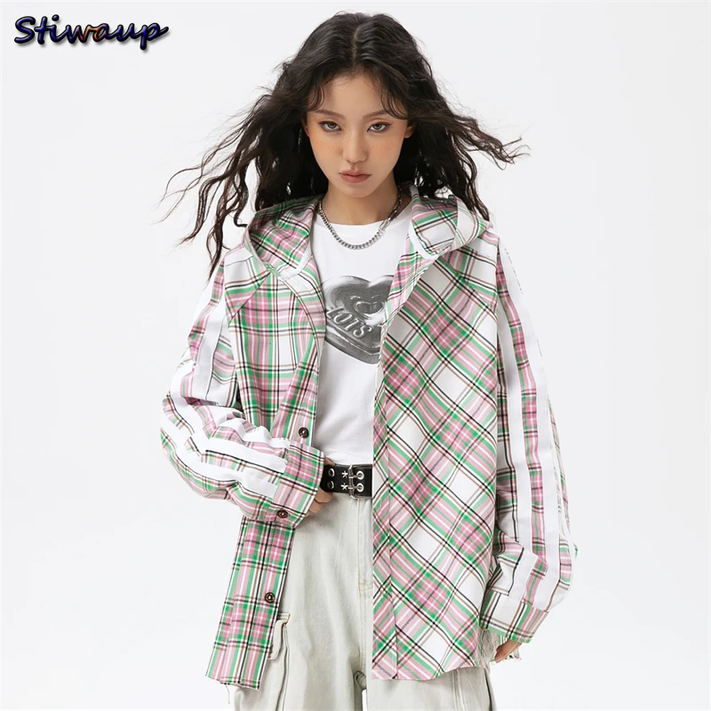 Stiwaup Streetwear Techwear Jacket Women Windbreaker Vintage Anorak Harajuku Oversize Zipper Hooded Korean Reviews Many Clothes