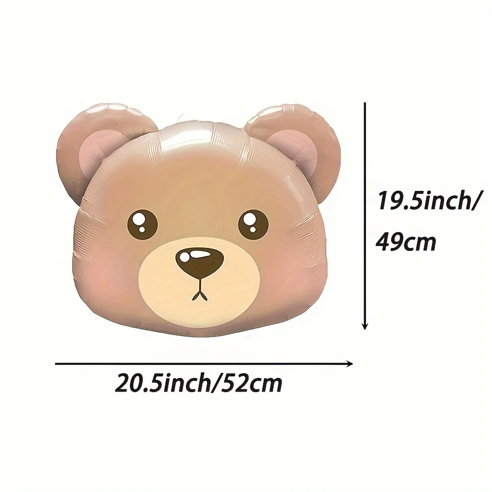 6-Pack of Bear Head Balloons, Bear Head Foil Balloons, Suitable for Birthday Parties, Themed Parties, and Friend Gatherings Decoration - view 5