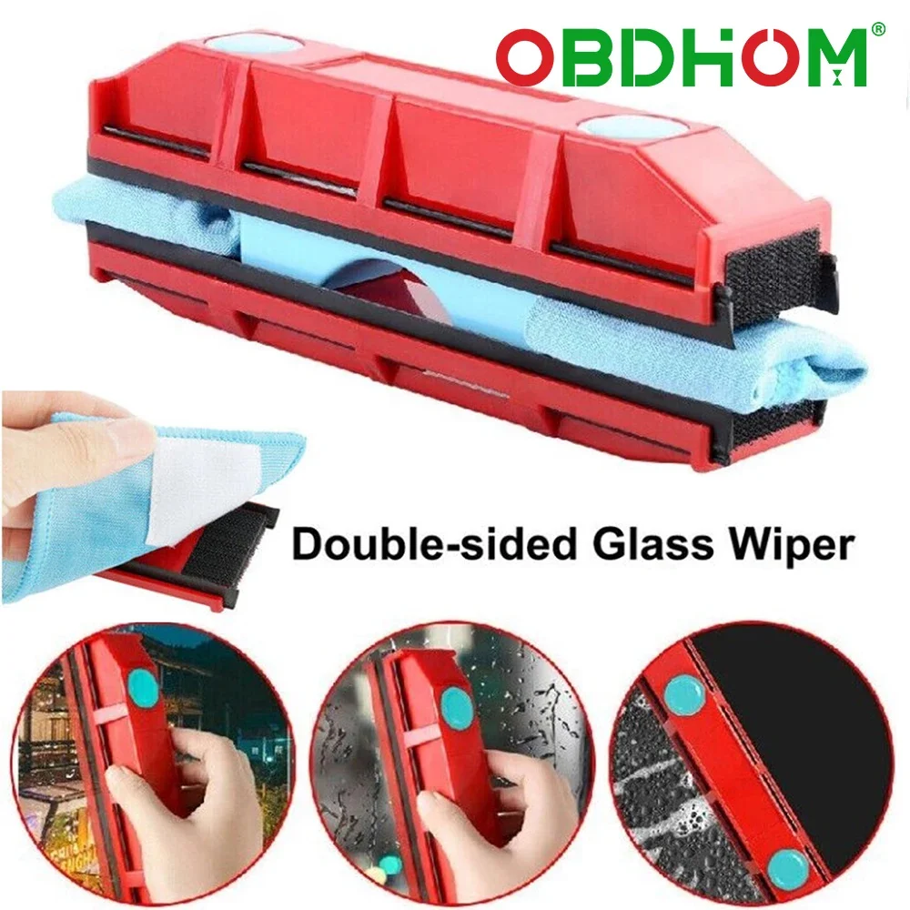 2024 Magnetic Window Cleaner Double Glazed Wiper 8-20mm Cleaning Tool for High-Rise Home Double Glazed Windows