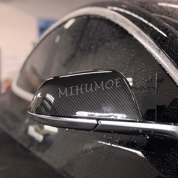 

Carbon Fiber Exterior Side Rearview Mirror Cover Cap Trims For Tesla Model 3 2018 2019 2020 2021 2022