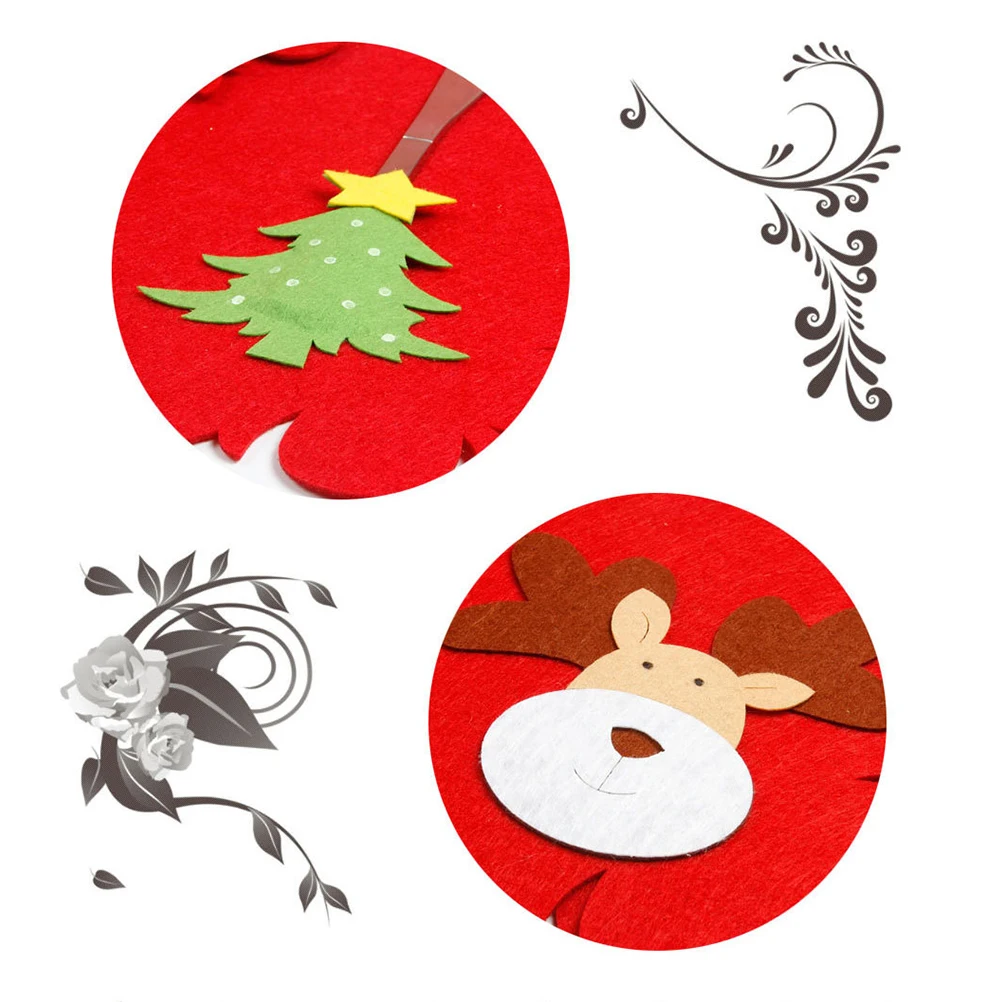 

2PCS Heat Resistant Placemat Non Woven Fabric Tableware Mat Christmas Pattern Anti Slip Easy Clean Dining Home Restaurant Decor