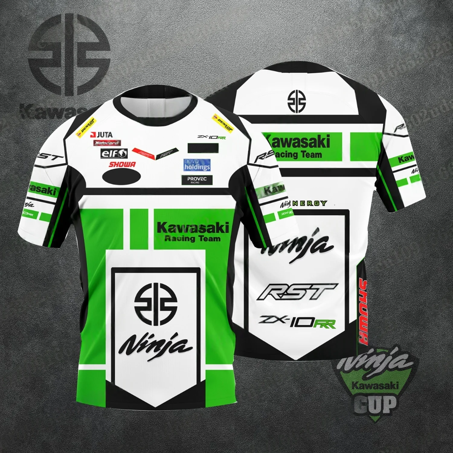 

2025 New Kawasaki - Outdoor Sports Breathable Quick Drying T-shirt, Popular, Fashionable, Comfortable, Sweat Absorbing T-shirt