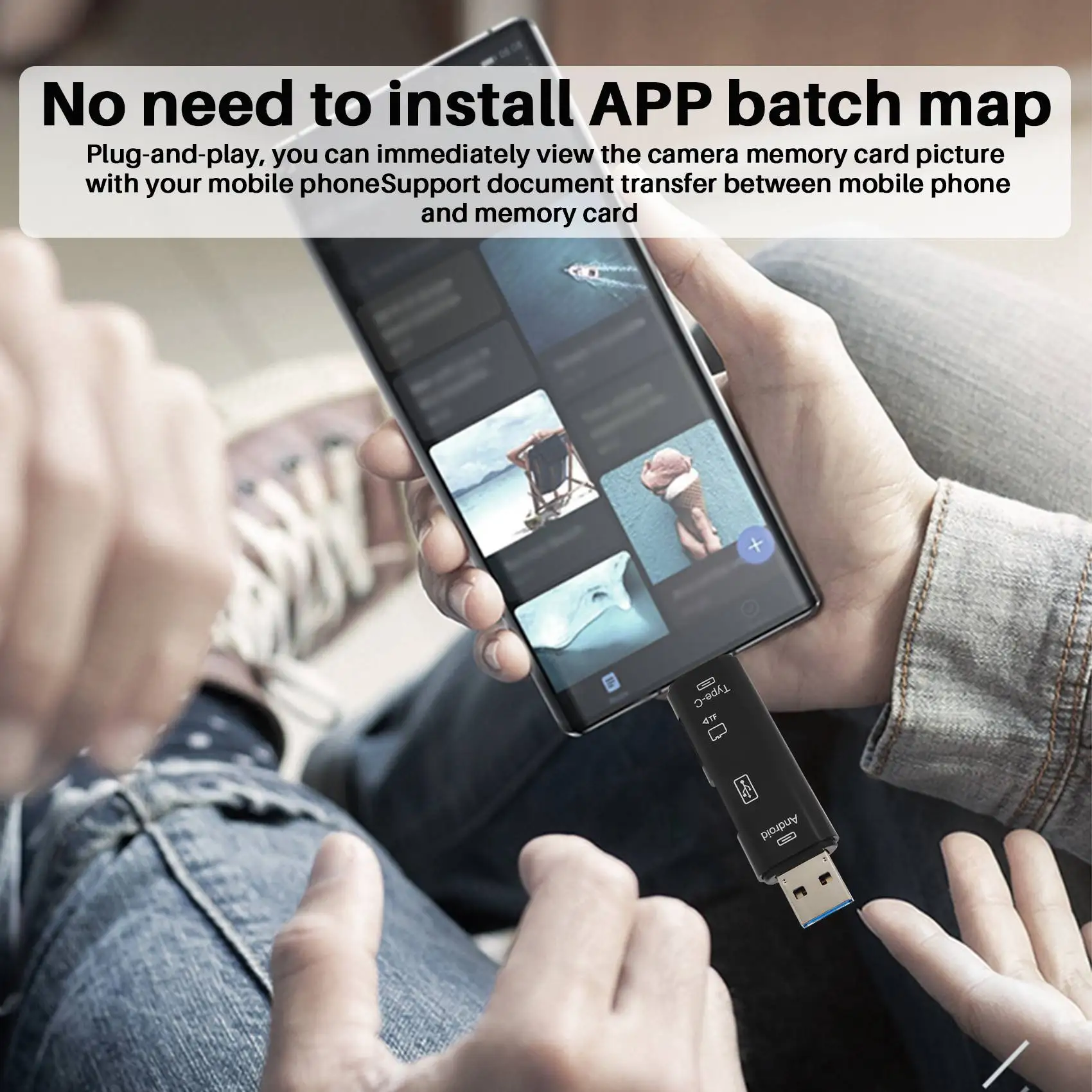 

Y01A Многофункциональное устройство чтения карт OTG 5-в-1 Micro-SD/SD-карта/USB-считыватель Поддержка TF Android Type-C Телефон/Компьютер/Type-C