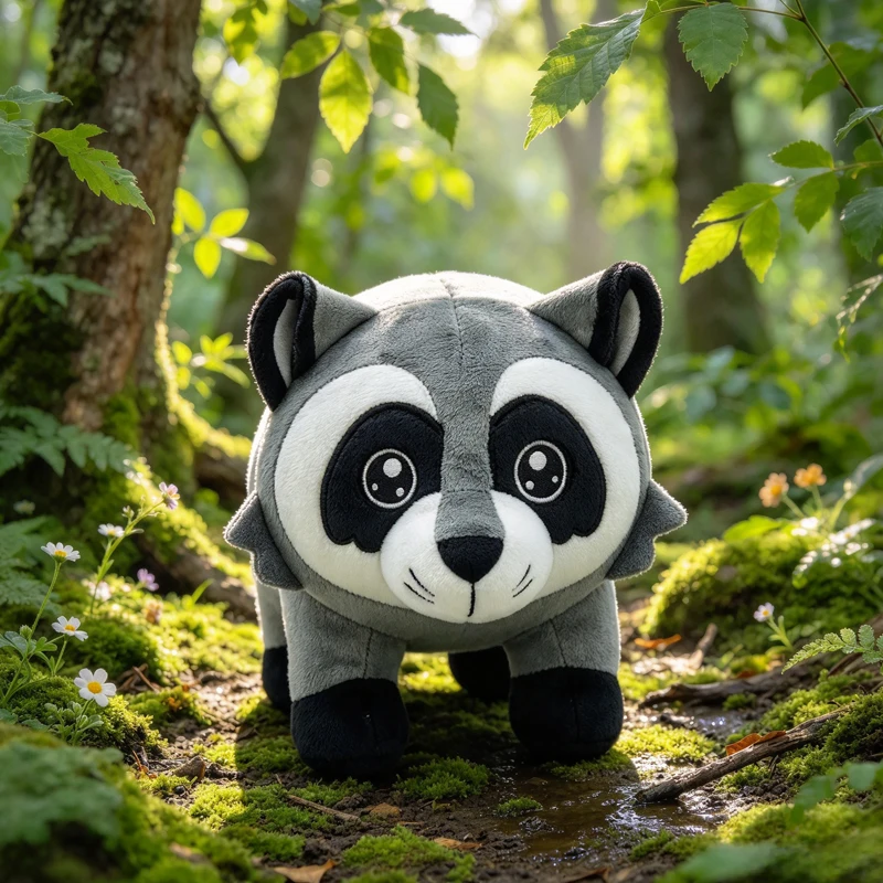 Lifelike Raccoon Plushie Simulation Animals Raccoon Plush Toys  Collect Decorative Ornaments Exquisite Throw Pillow Gifts Friend