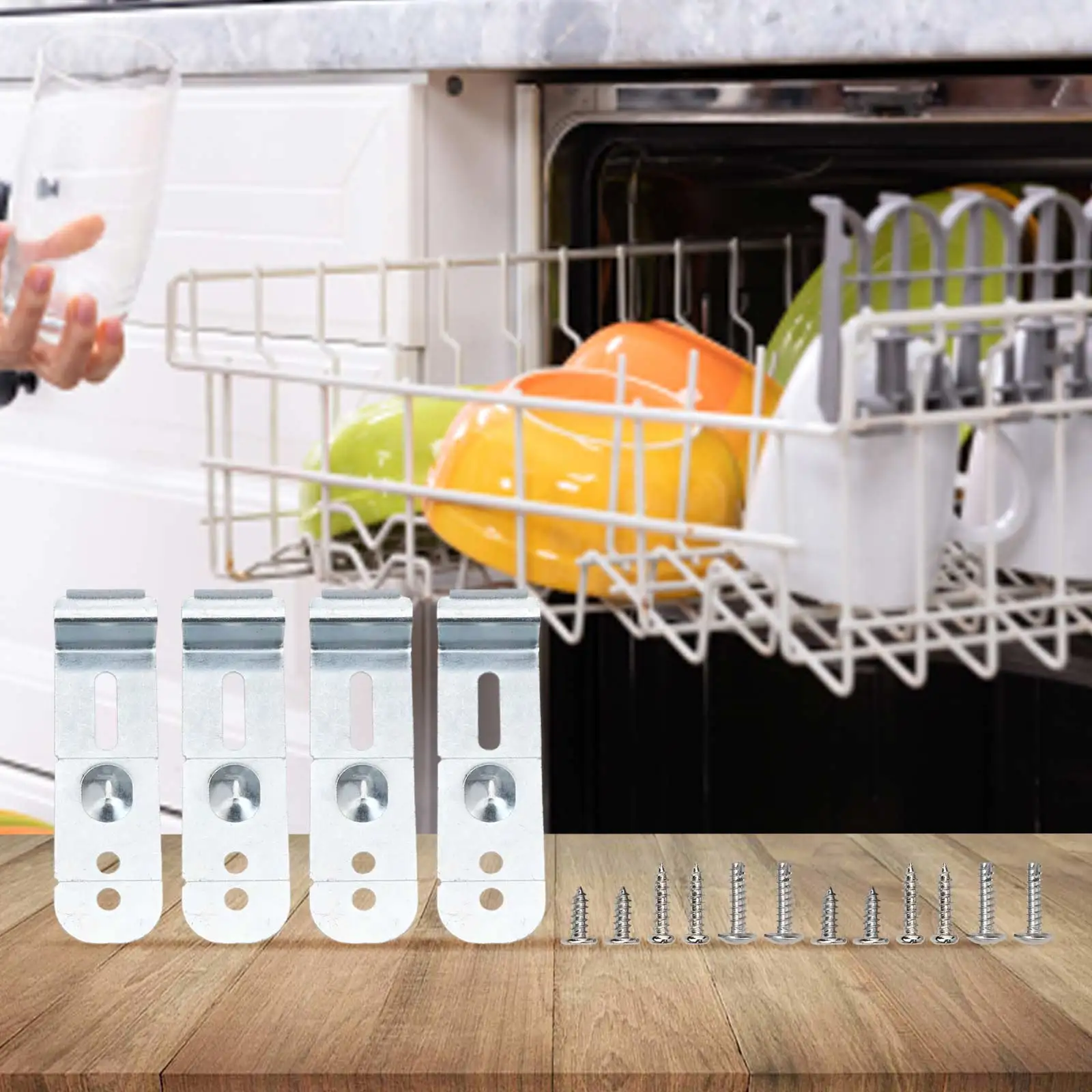 For Dishwasher Installation Mounting Screws Dishwasher Mounting Clips Home Appliance Repair Complete Dishwasher Accessory Kit