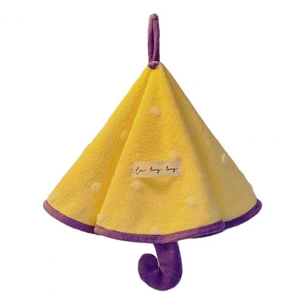 Odorless Hand Towel Cute Umbrella Hand Towel Quick Dry Absorbent Kitchen Cloth with Hanging Loop Soft Bathroom Towel Drying Rag