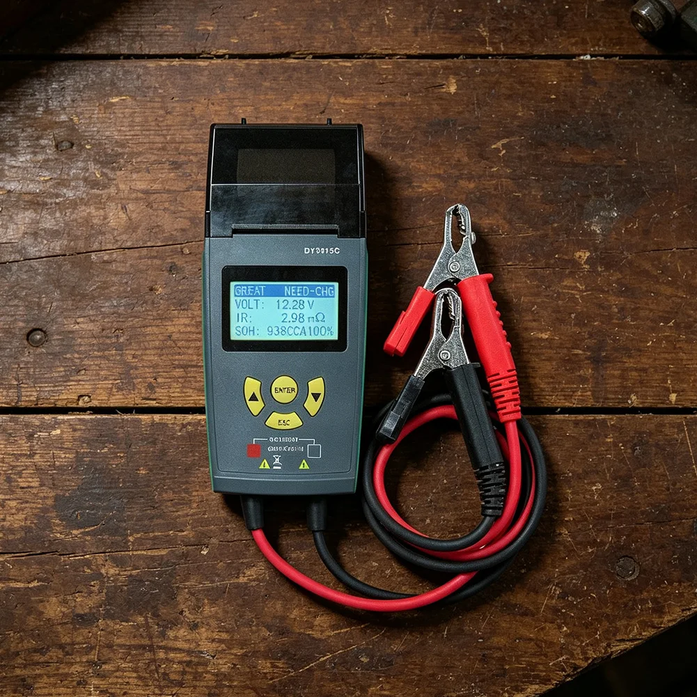 DY3015C For Battery Condition Tester for Vehicles with Multi Chemistry Support Gel Flooded Deep Cycle and Print