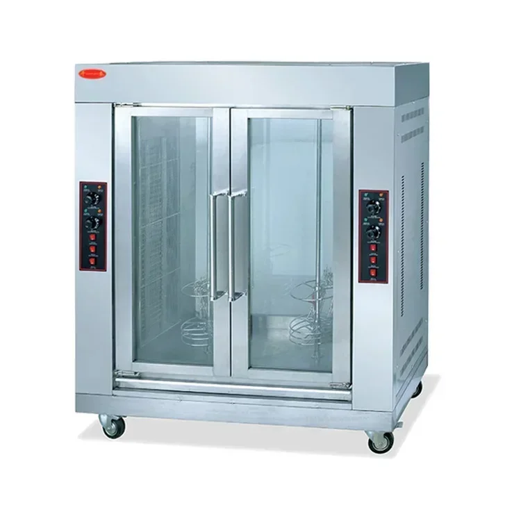 

QM-206-2 Chicken Roaster Duck Stove Commercial Vertical Stainless Steel Electric Oven Automatic Rotating Gas Oven