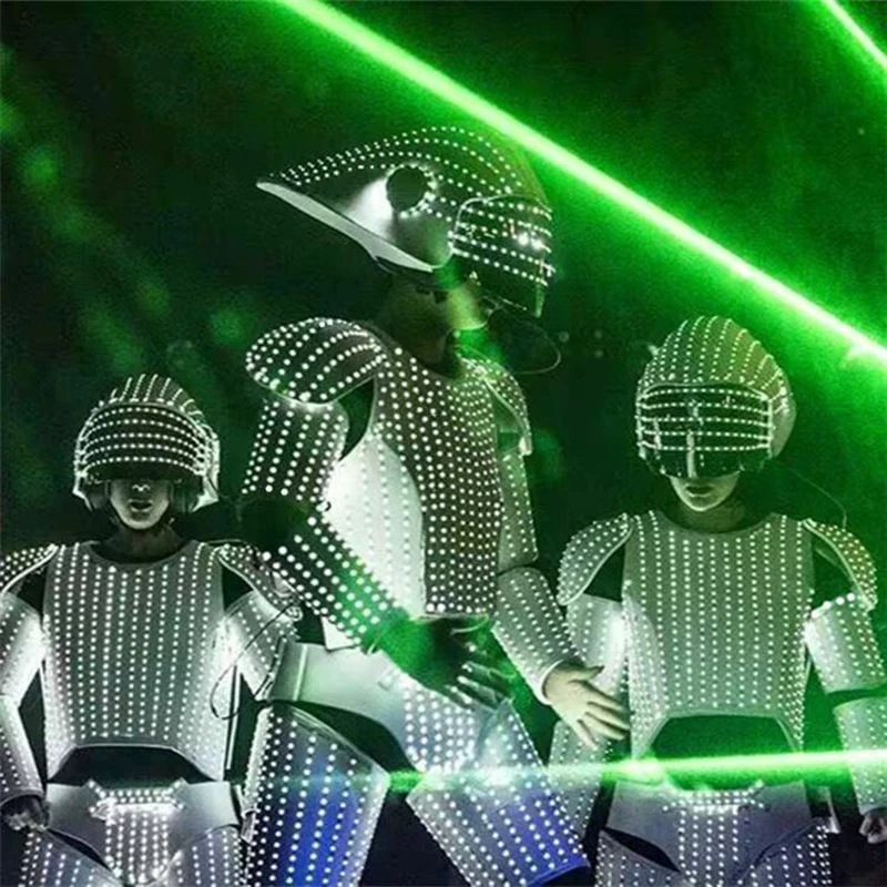 LED Robot Costume Stage Jacket Dancer Suit Wearing Cosplay Laser for Nightclub Party Man dance outf