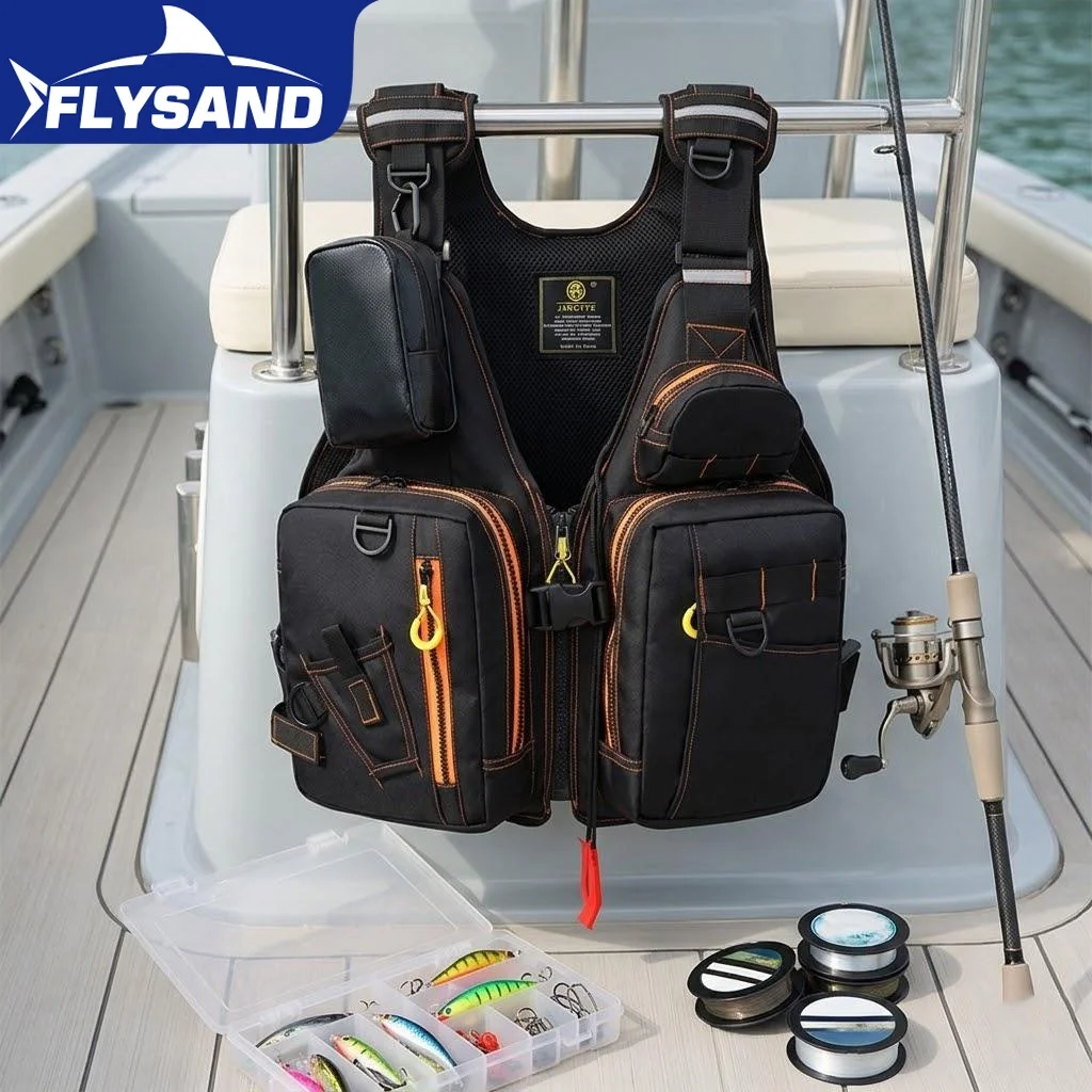 

Multifunctional Fishing Vest Life Jacket for Outdoor Fishing with Large Pockets and Buoyant Safety