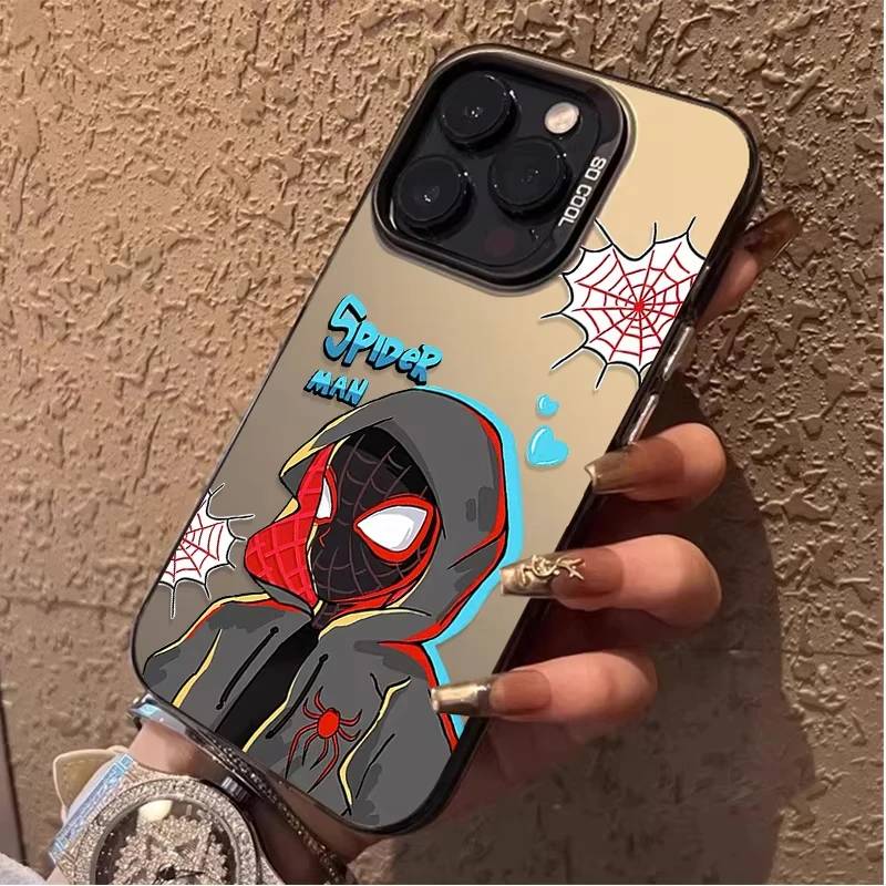 حافظة لهاتف آيفون 16e 16 15 14 13 12 11 Pro Max XS Max 7 8 Plus غطاء خلفي من السيليكون المقاوم للصدمات من Marvel Spider-Man Gwen