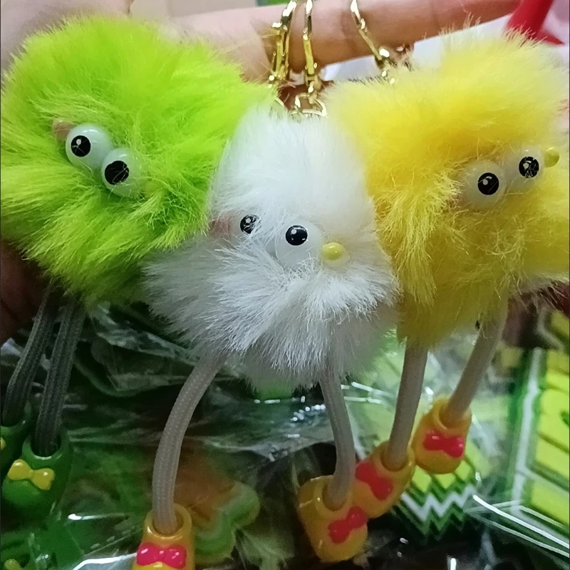 ألعاب من القطيفة لطيف قضاعة الأرنب الفراء سيقان طويلة كرات الفحم الصغيرة سلاسل المفاتيح سيارة أفخم حقائب الظهر زينة معلقة الهدايا اللعب