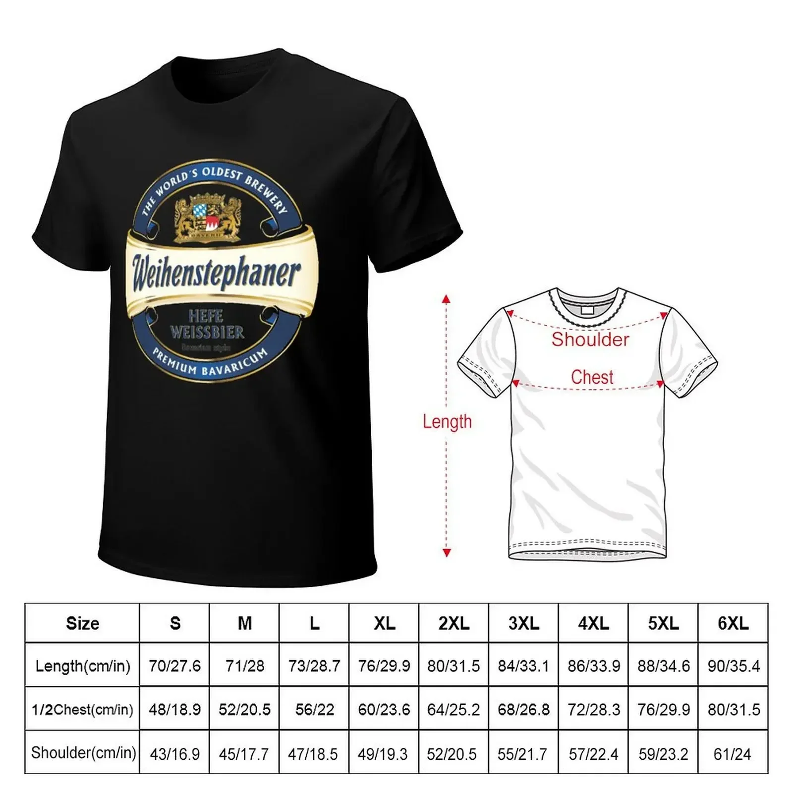 Weihenstephaner-男性に欠かせないビールTシャツ,プラスサイズのトップス,ブランクバギーシャツ,衣類パック