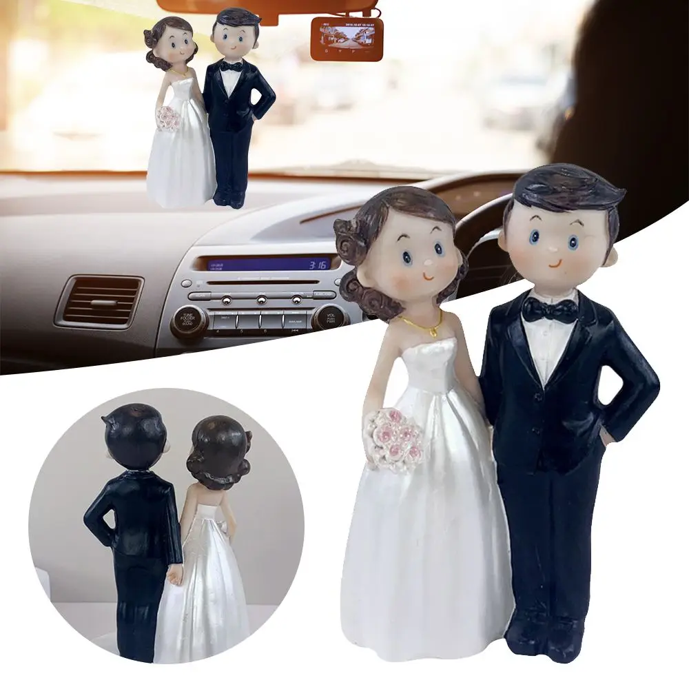 

Decor Collectible Figurines Handmade Crafts Desktop Groom Bride Marry Ornaments Figurine Statue Resin Figurine Art Sculpture