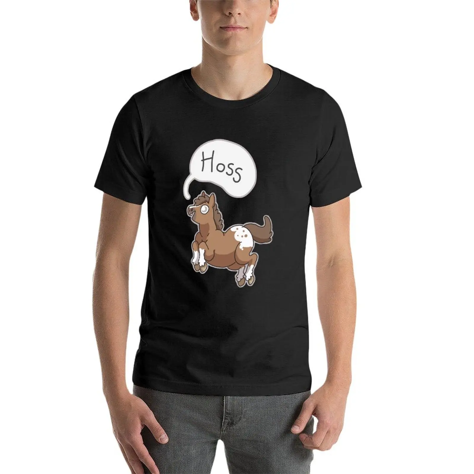 Hoss Horse T-Shirt maßge schneiderte süße Kleidung plus Größe Tops T-Shirts Männer T-Shirt