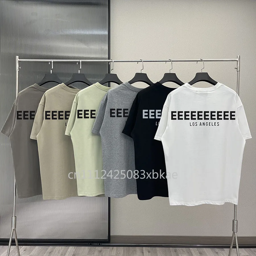 

19SS Double Line Men's T-shirts Luxury Design Men's T-shirts Reflect Letter Logo Tops Tees Designer Brand Cotton Loose T-shirts