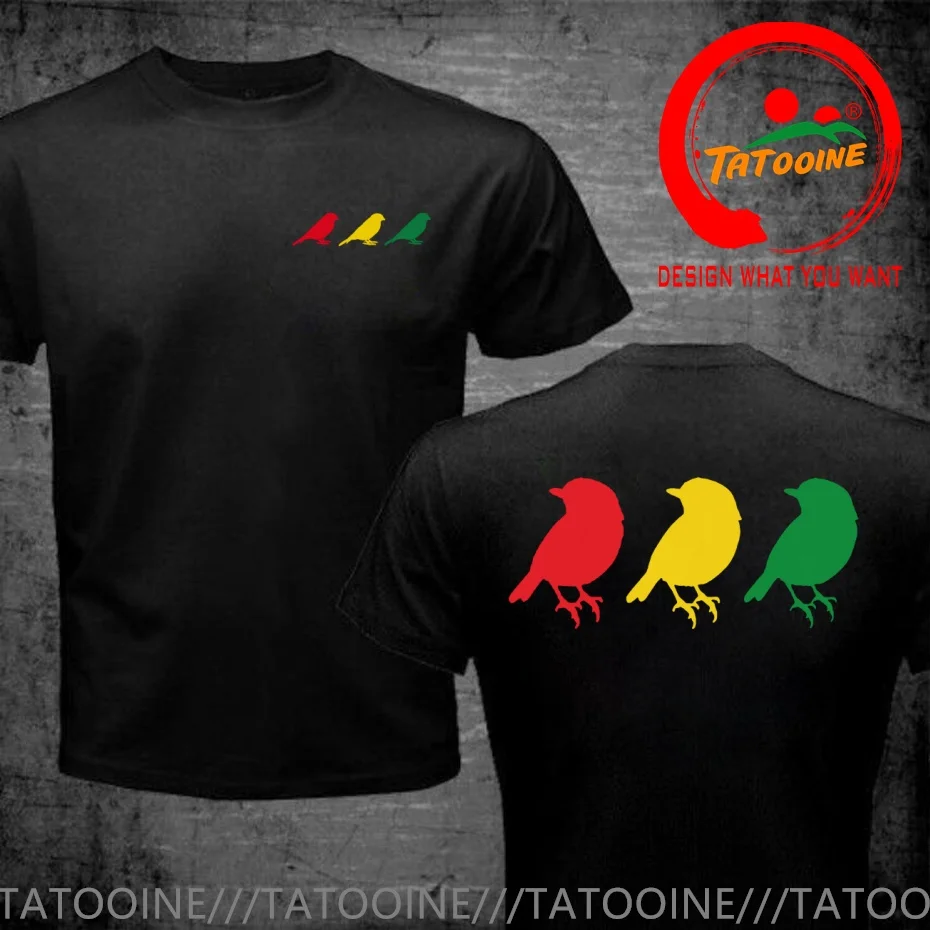 Funny Design Rastafari Jamaican Reggae Three Rasta Colors Birds  SRed Doublet Men Fashion Trendy Casual Clothing Stylish Tops