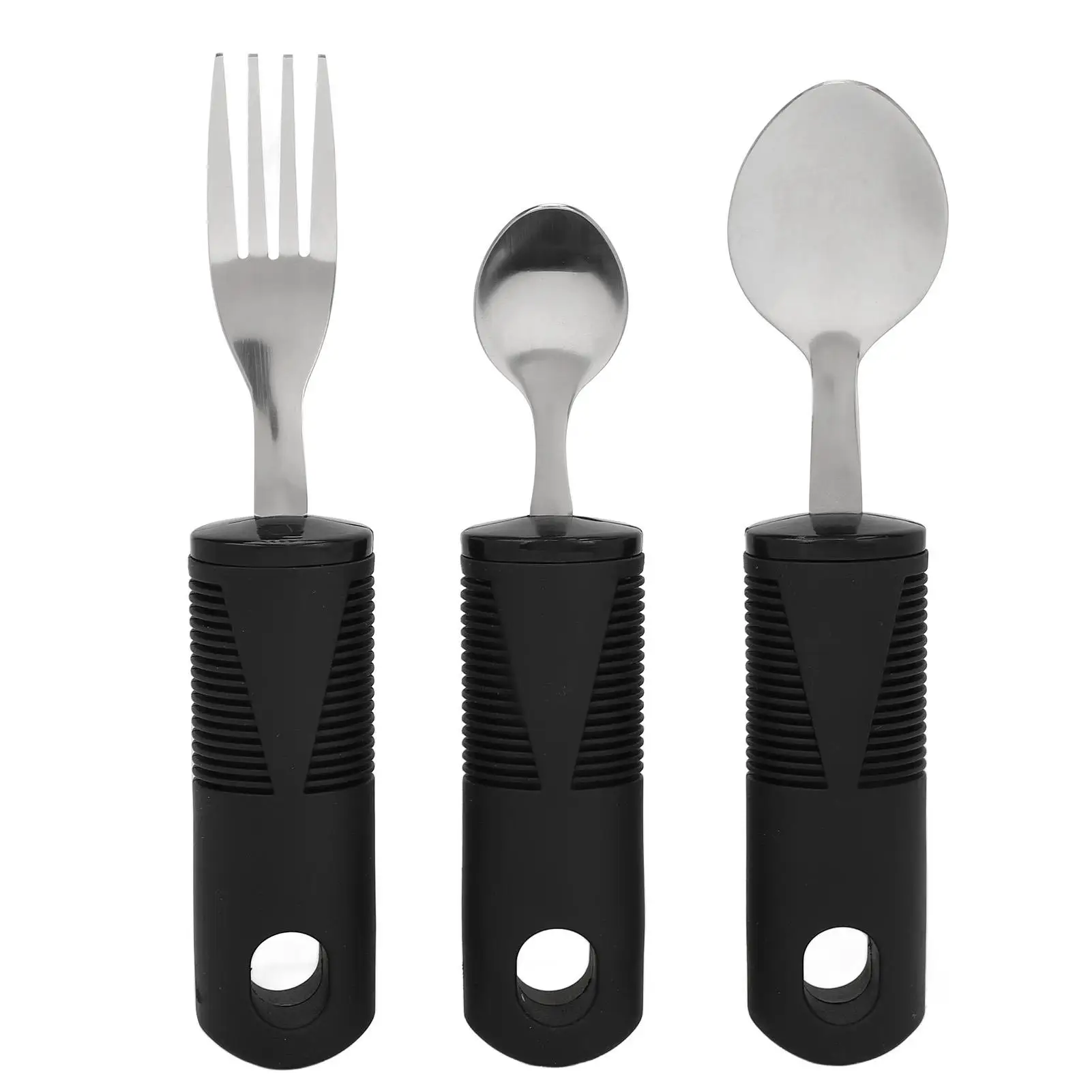 

Ergonomic Adaptive Utensils for Easy Dining with Soft Rubber for Parkinsons Support