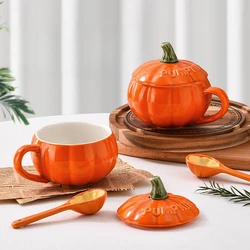 Halloween Pompoen Cartoon Koffiekopje met Anti-Verbrandingsdesign Exquise Melkthee Drankgerei Keukenaccessoire