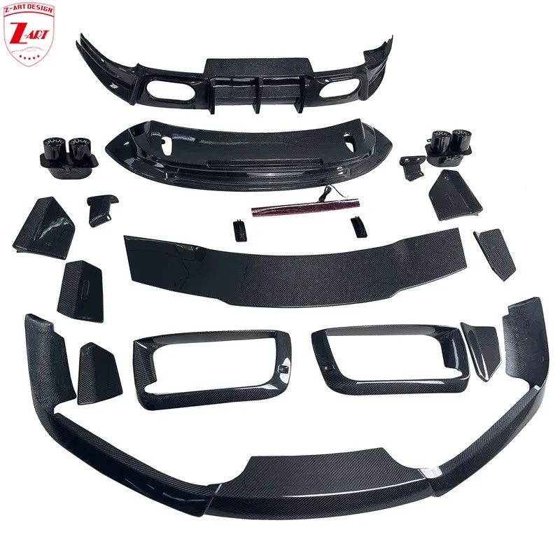 Z-ART 992 911 B Style Dry Carbon Fiber Body Kit For Porsche 992 911 2019+ Wind Spoiler Aerokit Lips