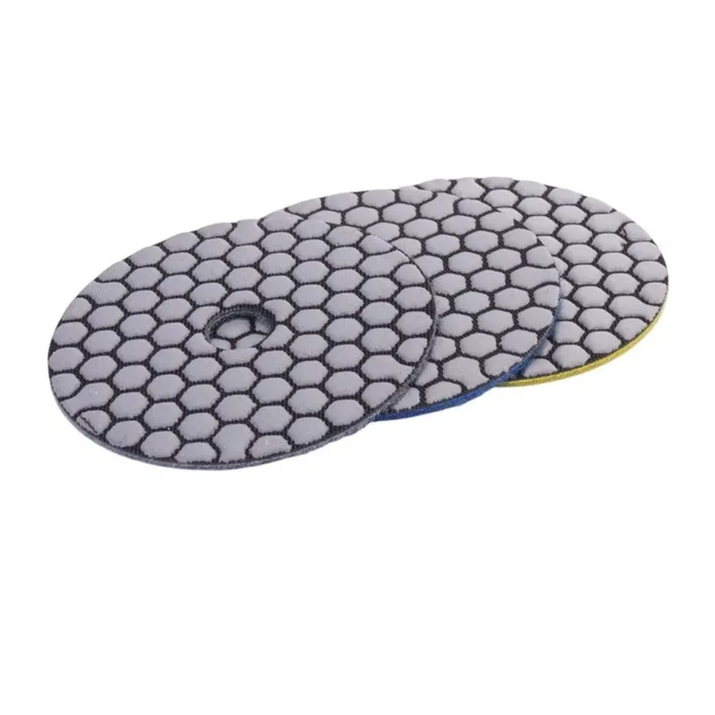 

3pcs 4inch 100mm Polishing Pad Dry Use Flexible Sanding Disc For Granite Marble Stone Tiles Grinding Polishing