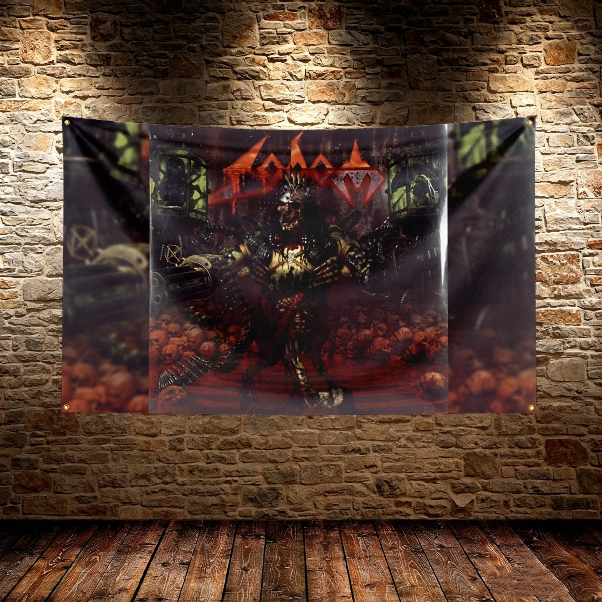 Sodom Music Flag HD Printed Fade Resistant Hanging Banner For Camping Indoor Livingroom Wall Home Festival Party Decor