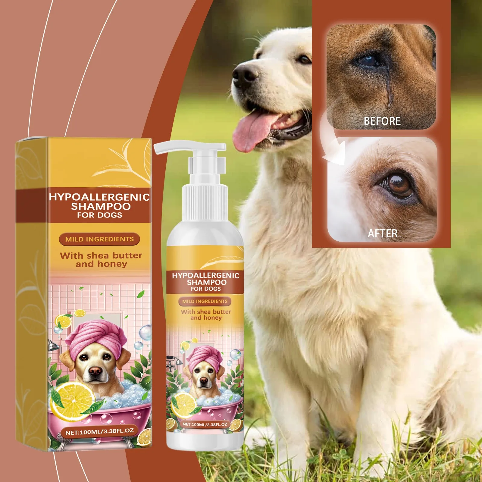 Hypoallergenic Shampoo For Dogs Suitable For All Types Of Dogs Gentle And Non Irritating Hypoallergenic Shampoo With No Sulfates