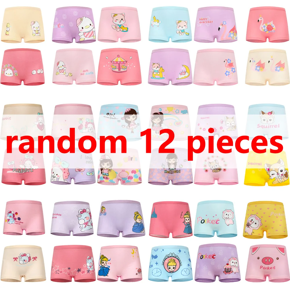 1/4/8/12 Pcs Kinder Mädchen Höschen Sets Baumwolle Ziemlich Niedlichen Cartoon Einhorn Druck Kind Unterwäsche für mädchen Kind Boxer Atmungsaktiv