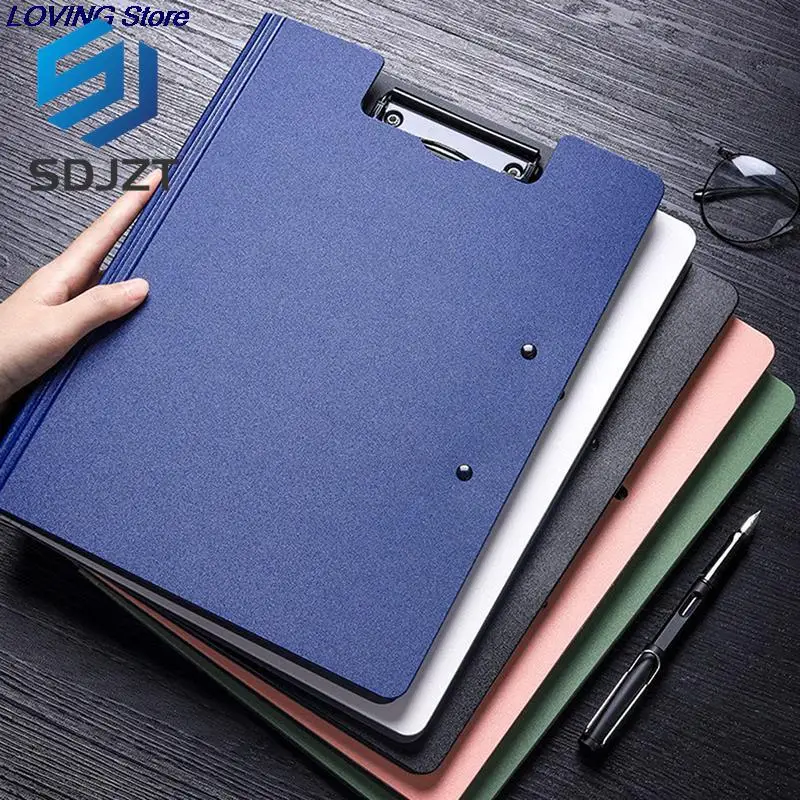 

Hot sale A4 File Folder Clipboard Writing Pad Memo Clip Board Double Clips Organizer School Office Stationary