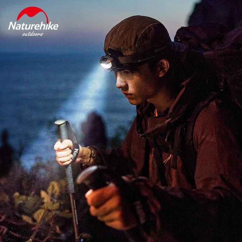 Naturehike Ultralight Headlamp Camping Headlight Head Lamp 4 Modes Flashlight SOS Emergency Light Portable Waterproof IP66 47g