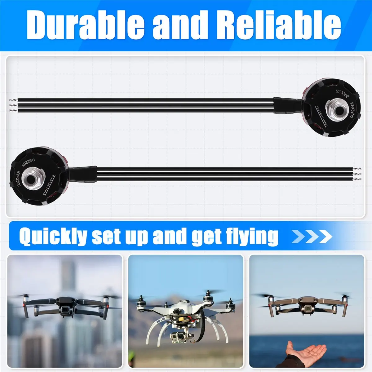 

T34C Model Aircraft Four- Traverser RS2205 2300kv Motor Fpv Brushless Motor Positive and Negative Rotation 2205 KV2300 CW
